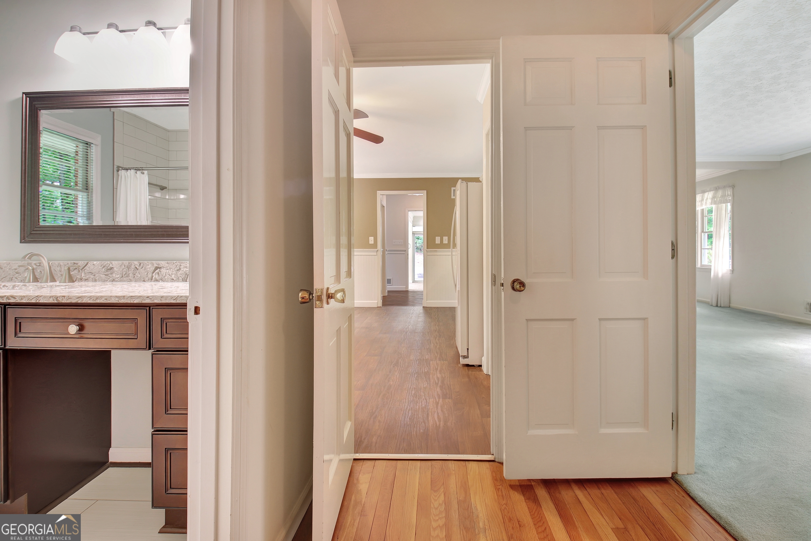 717 Tyrone Road Tyrone, GA 30290 - Photo 26 of 58 a view of a hallway with wooden floor