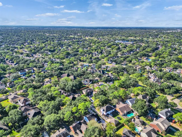 an aerial view of multiple house