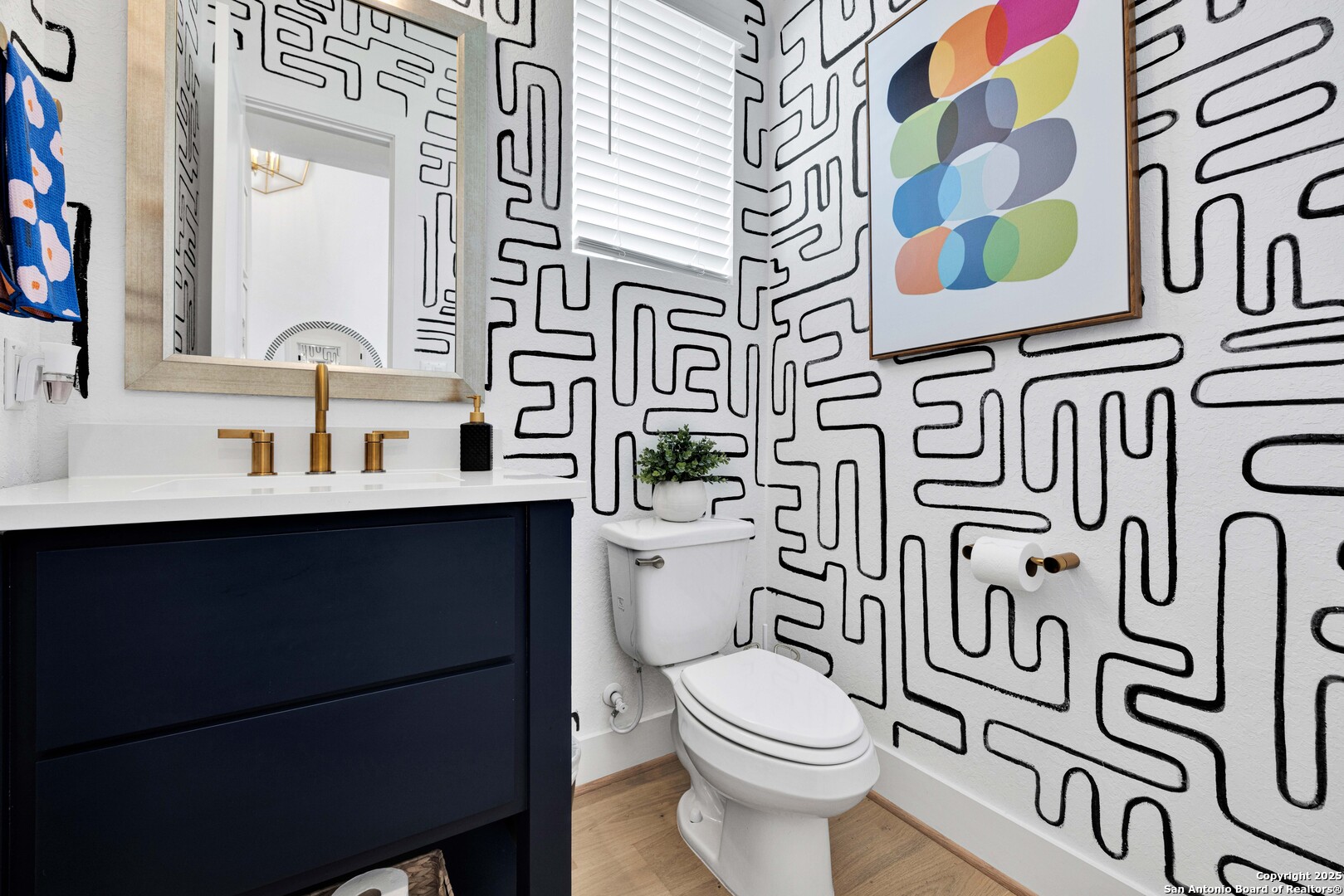 235 Corazon Boerne, TX 78006 - Photo 13 of 68 a bathroom with a sink a toilet and a mirror