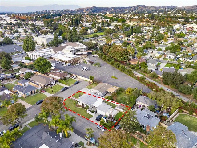 an aerial view of a city