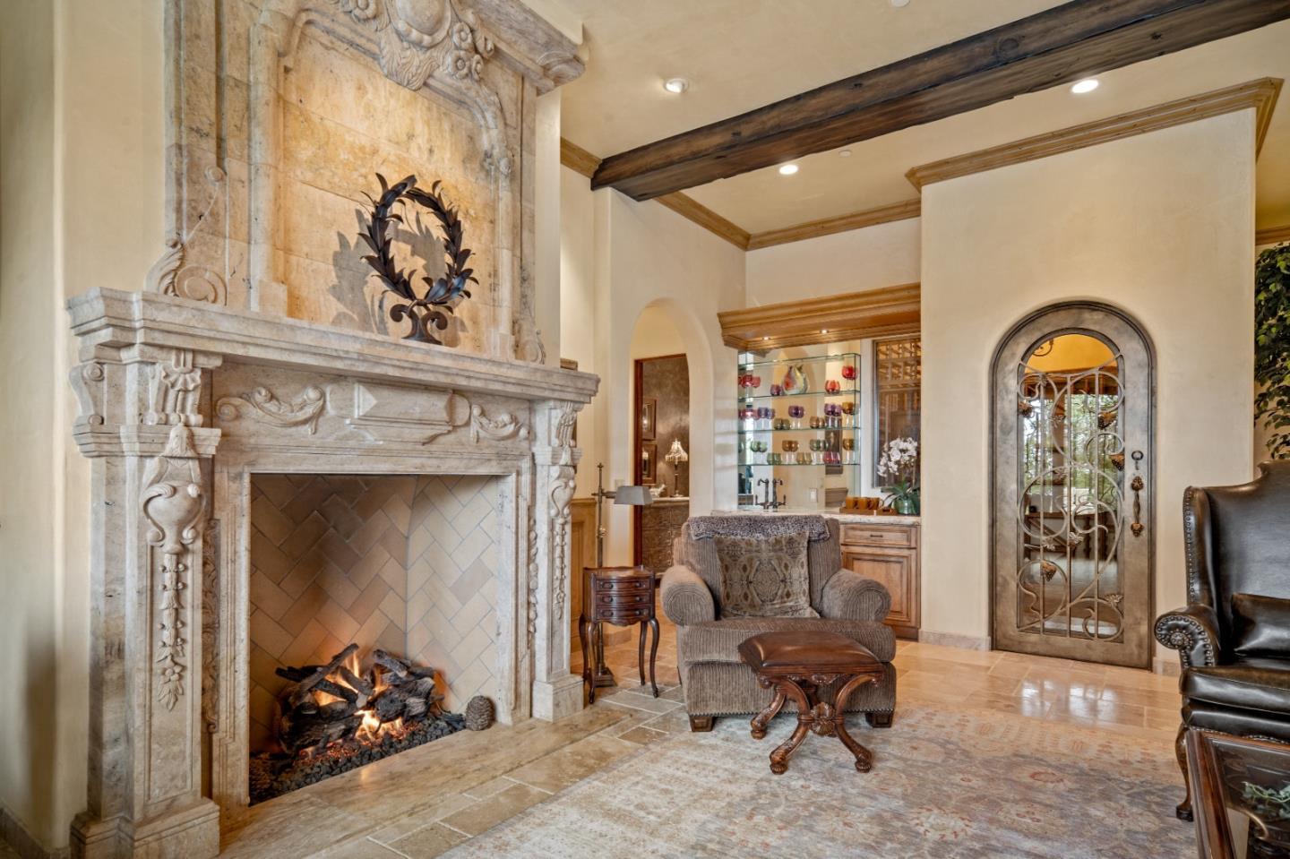1519 Riata Road Pebble Beach, CA 93953 - Photo 41 of 75 a view of a livingroom with furniture and a fireplace
