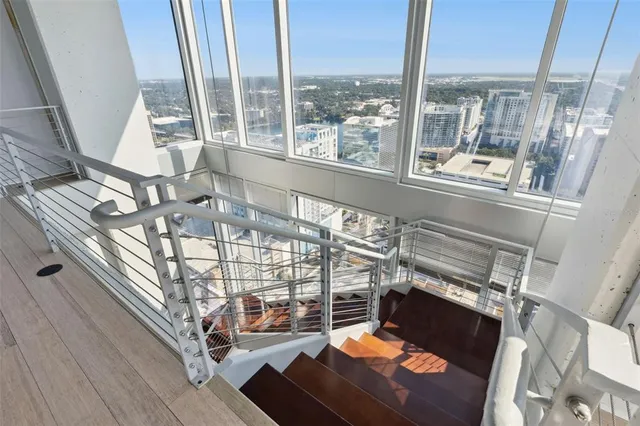 an aerial view of a city