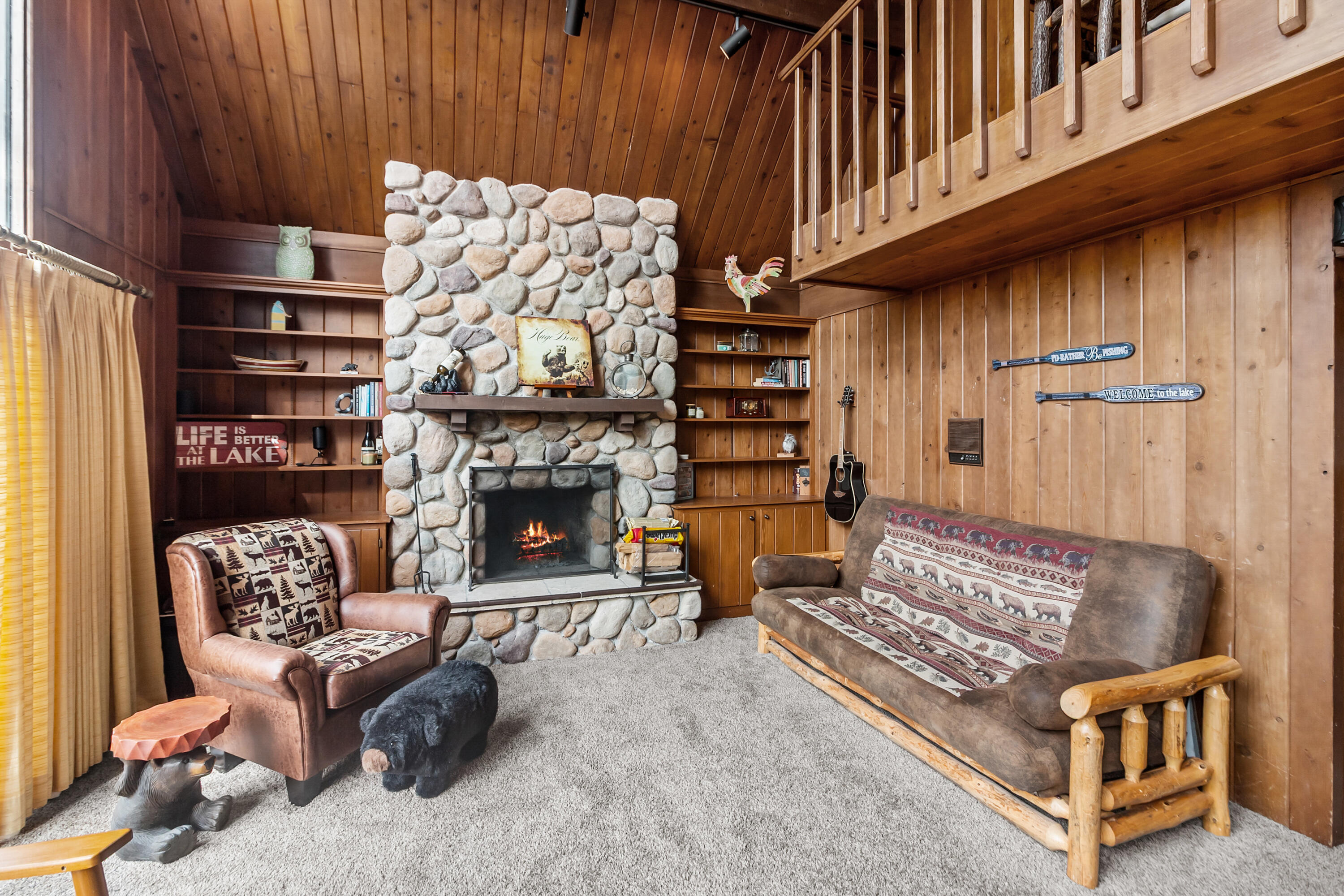 W5518 Lost Nation Road La Grange, WI 53121 - Photo 9 of 41 Stone fireplace