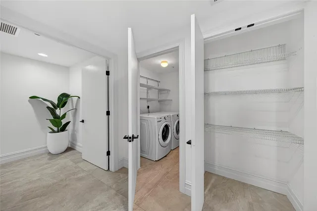 a view of a walk in closet