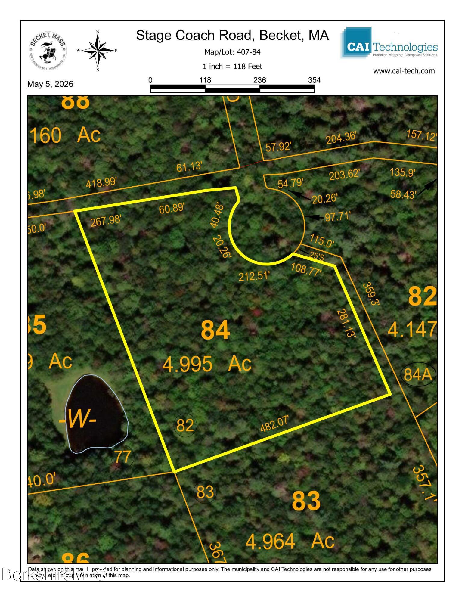 Stagecoach Road Becket, MA 01223 - Photo 3 of 11 Aerial of Lot 84
