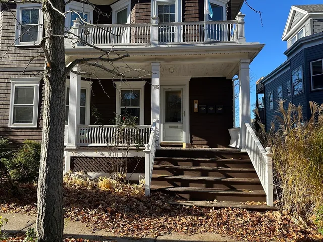 front view of a house with a porch