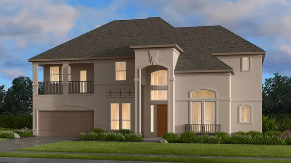 a front view of a house