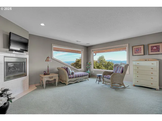 a view of city and mountain