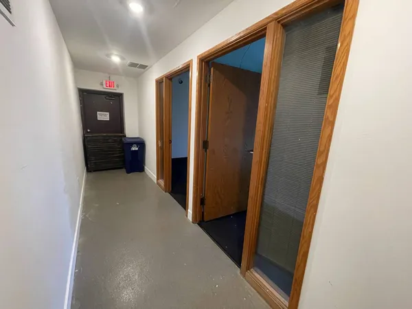 a view of hallway with stairs