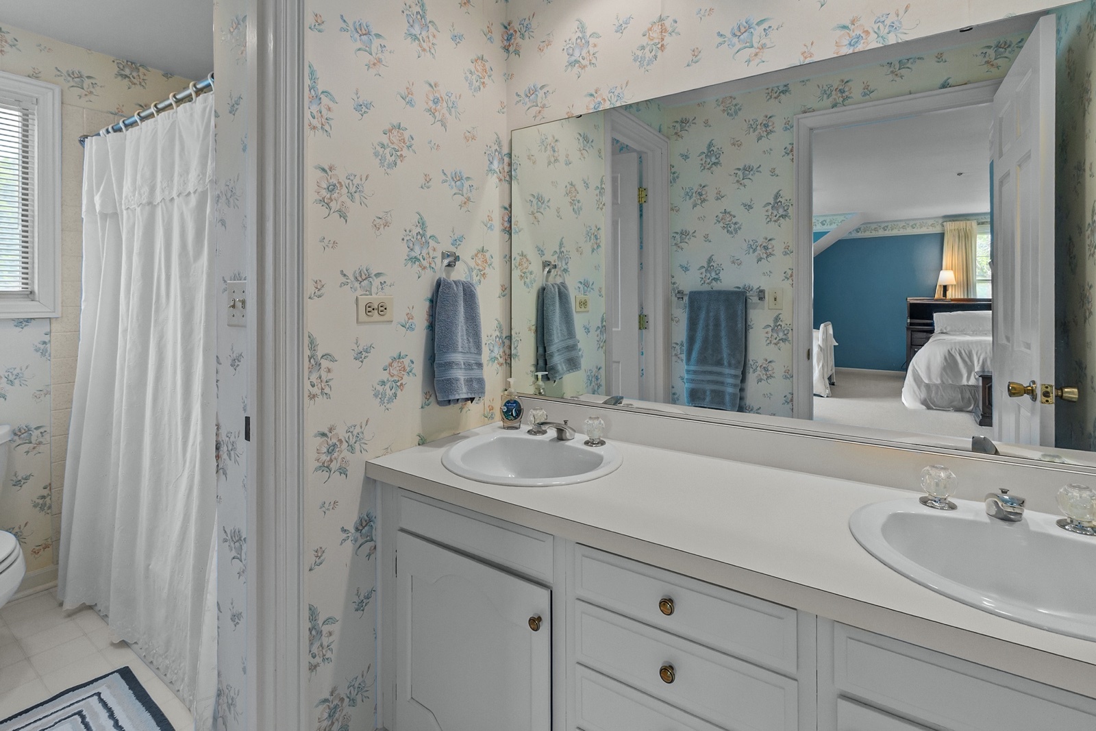 8612 Crystal Springs Road Woodstock, IL 60098 - Photo 22 of 45 a bathroom with a sink and a mirror