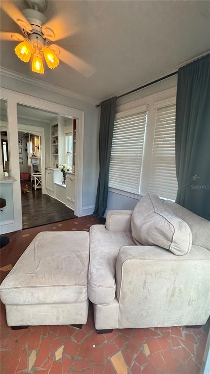 433 Southeast 7th Street Gainesville, FL 32601 - Photo 20 of 28 a living room with furniture and a fireplace