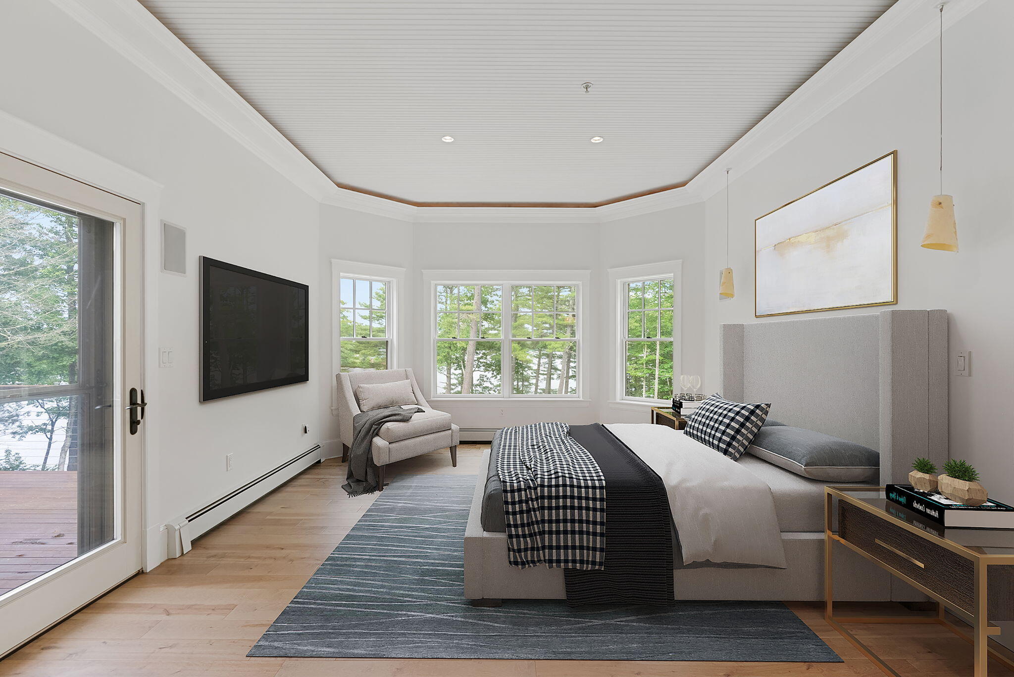 51 West Chops Point Road Bath, ME 04530 - Photo 13 of 88 32-web-or-mls-Bedroom - Bed on right wal