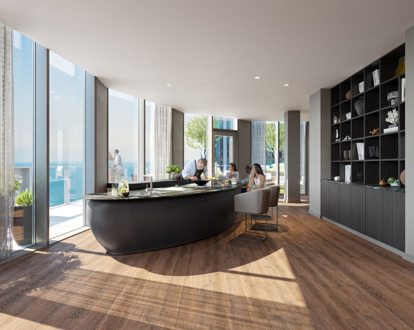 211 North Harbor Drive, Unit 2002 Chicago, IL 60601 - Photo 19 of 30 a living room with a large window and furniture