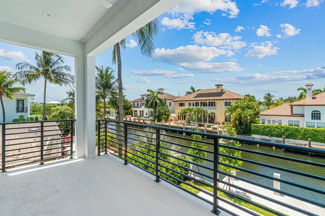a view of a city from a balcony