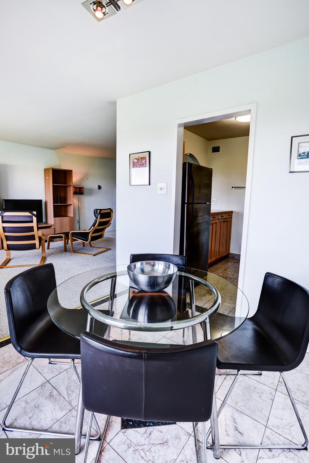 4201 Cathedral Avenue Northwest, Unit 1411E Washington, DC 20016 - Photo 24 of 66 a living room with furniture a rug and a large mirror