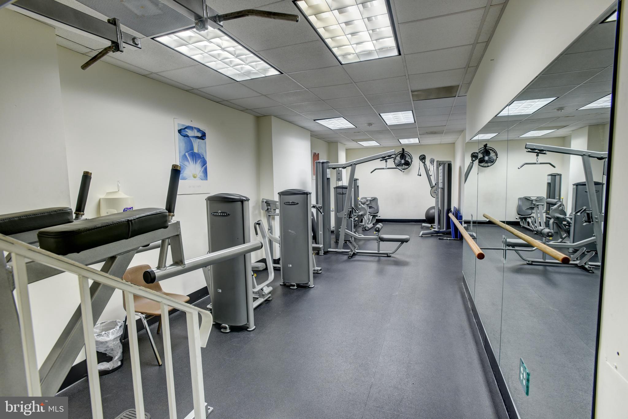 4201 Cathedral Avenue Northwest, Unit 1411E Washington, DC 20016 - Photo 53 of 66 a view of a room with gym equipment