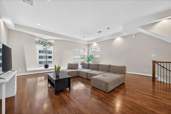 a bathroom with a sink vanity and a mirror