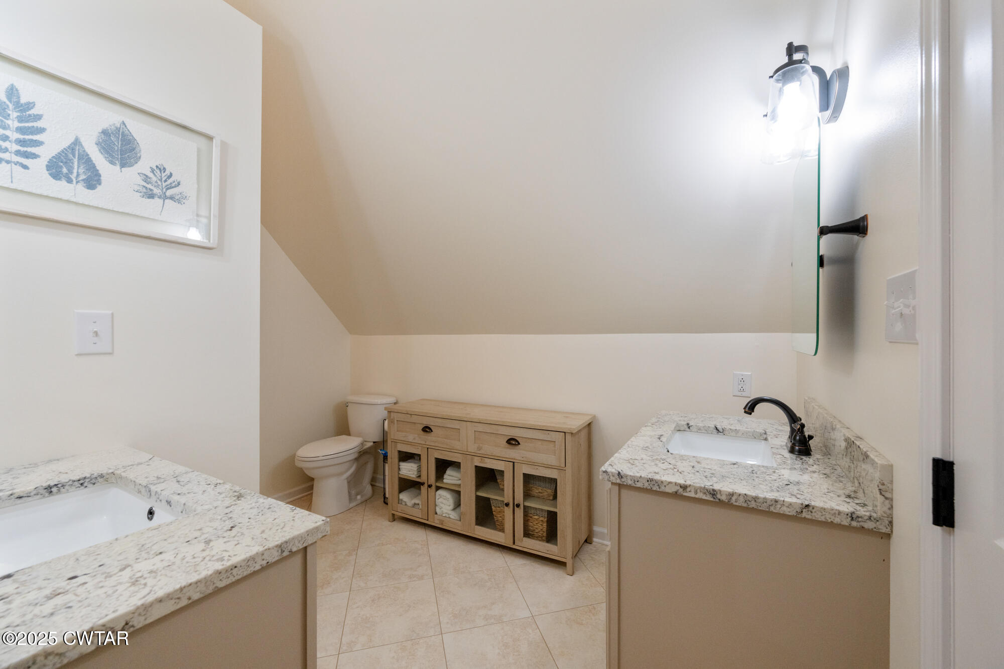 105 Center Hill-Wright Road Reagan, TN 38368 - Photo 30 of 42 a bathroom with a granite countertop sink and a mirror