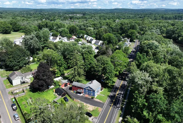 an aerial view of house with outdoor space
