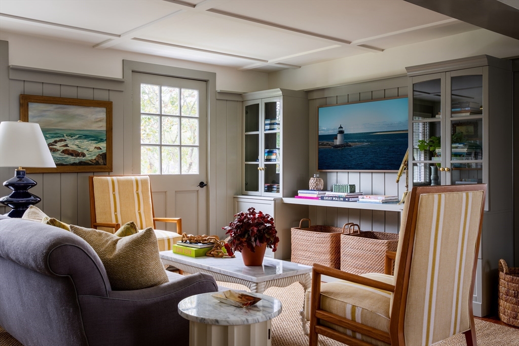 77 Sparks Avenue Nantucket, MA 02554 - Photo 2 of 30 a living room with furniture and a flat screen tv