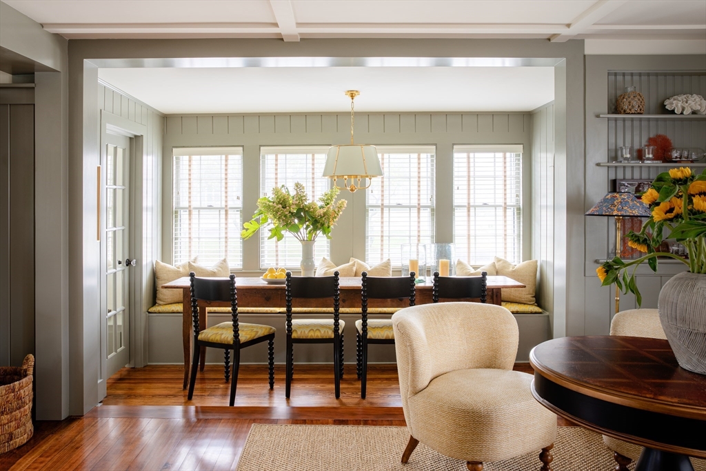 77 Sparks Avenue Nantucket, MA 02554 - Photo 8 of 30 a dining room with furniture and wooden floor