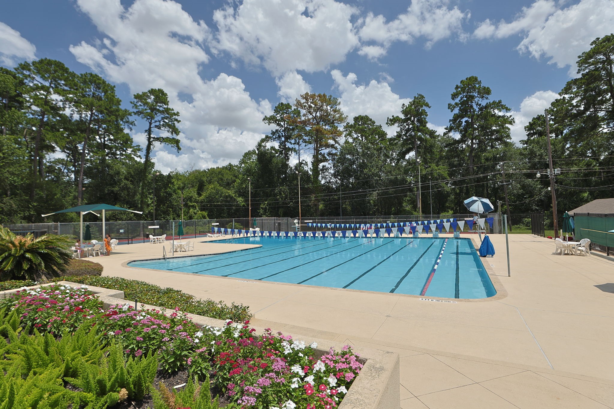 3414 Flaming Candle Drive Spring, TX 77388 - Photo 46 of 50 CANDLELIGHT HILLS - Neighborhood pool. Such a beautiful spot to enjoy the outdoors and meet with neighbors. It is enjoyed by the neighborhood swim team as well during swim season. It was recently resurfaced and refreshed, making this area a beautiful spot to gather.