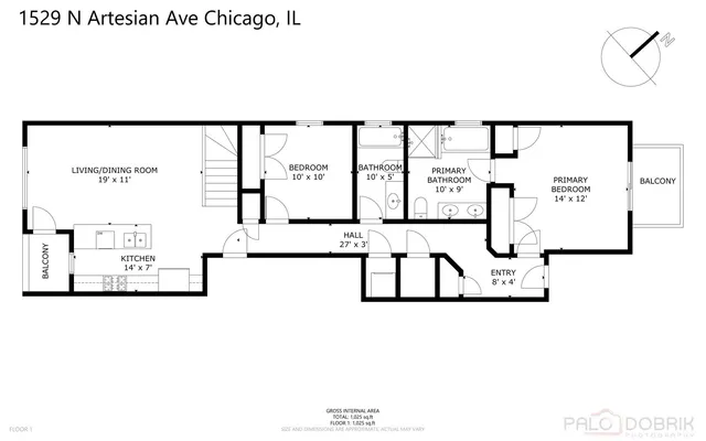 $500,000 | 1529 North Artesian Avenue, Unit 3N, Chicago, IL 60622