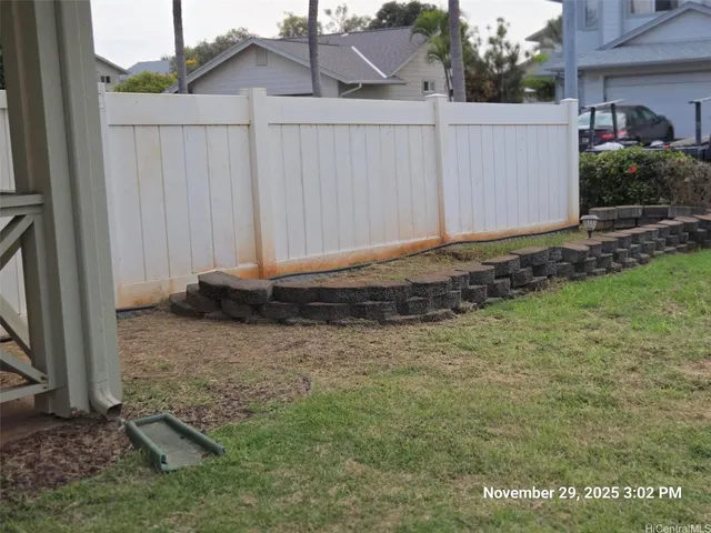 a backyard of a house
