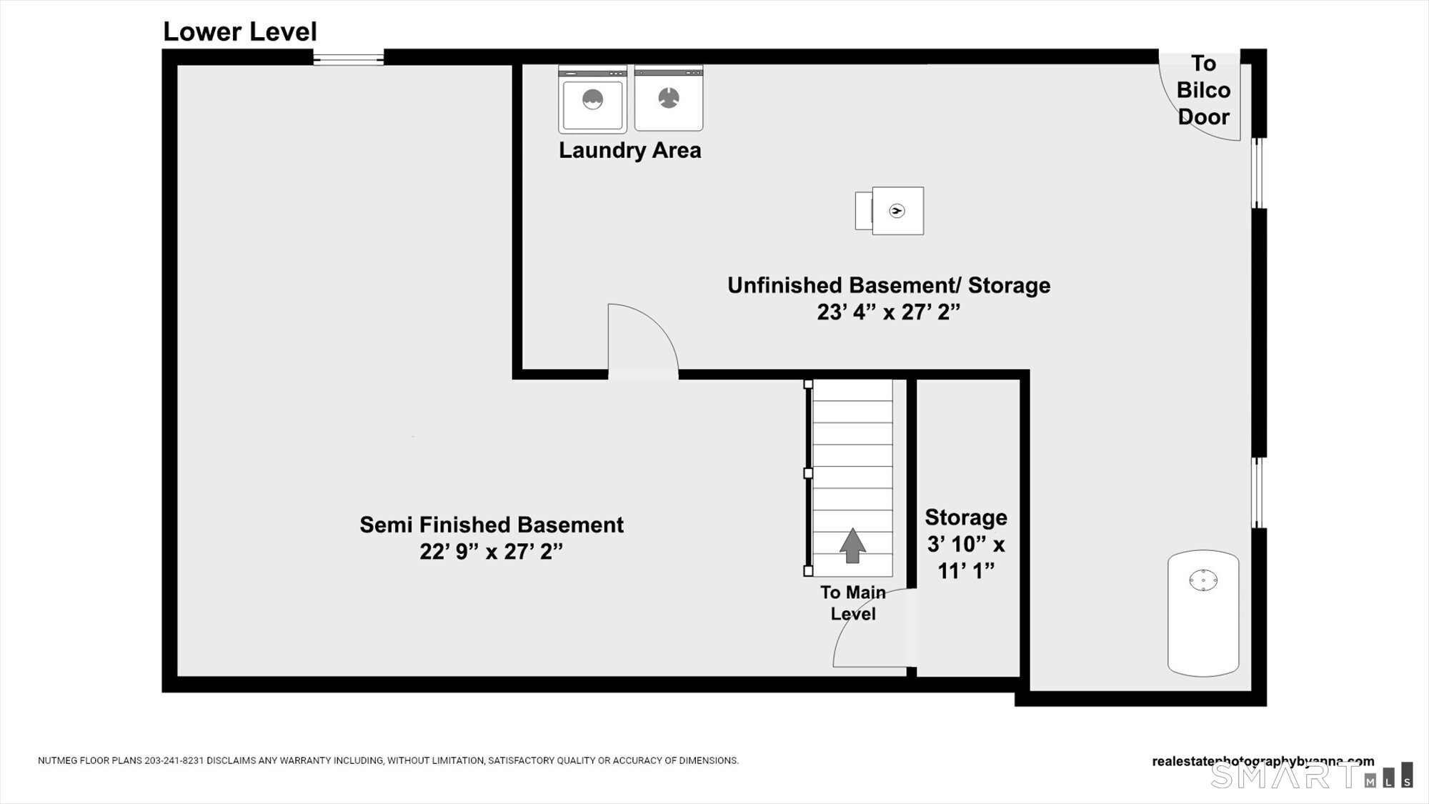 94 Ascolese Road Trumbull, CT 06611 - Photo 34 of 34 Lower level floor plan with 450+ square feet of heated, semi finished living space.
