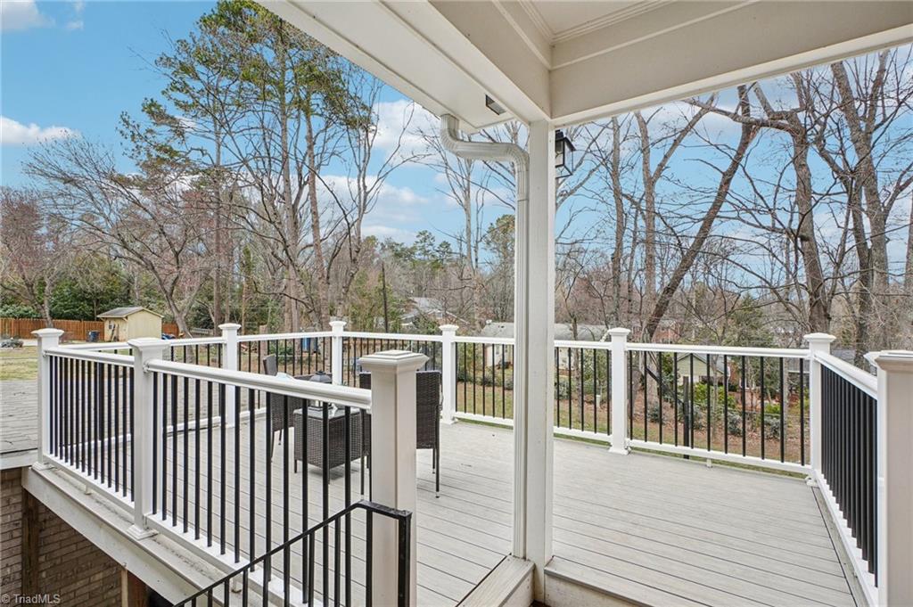 1412 Hobbs Road Greensboro, NC 27408 - Photo 25 of 47 Enjoy the outdoors ~ Sellers Rebuilt this deck