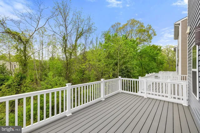 a view of a wooden deck