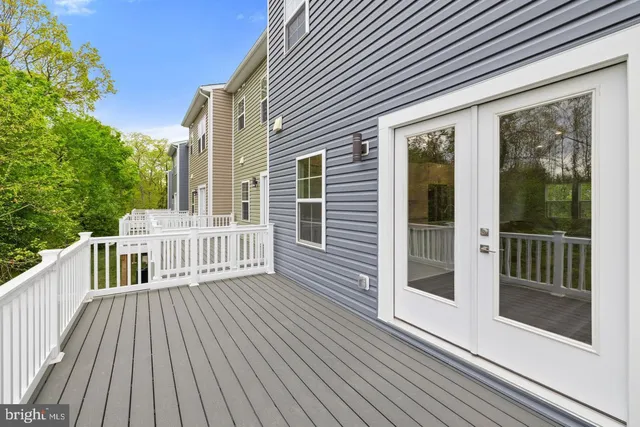 a view of a wooden deck