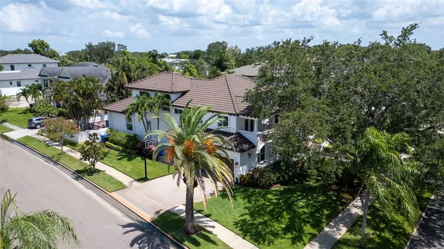 an aerial view of a city