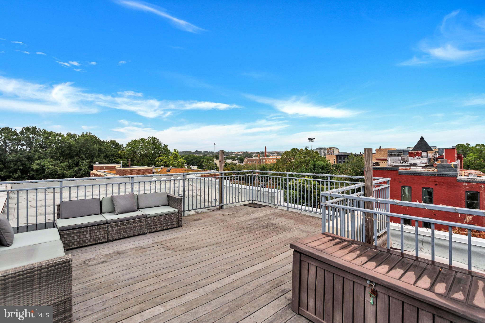 1240 4th Street Northwest, Unit 300 Washington, DC 20001 - Photo 14 of 31 Private rooftop with skyline and monument views