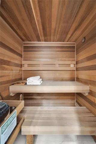 a view of a room with shelves