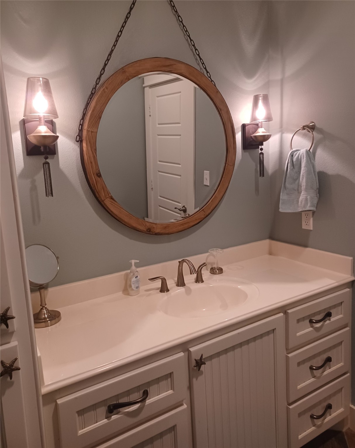 1279 Faggard Road Port Bolivar, TX 77650 - Photo 13 of 14 a bathroom with a sink and a mirror