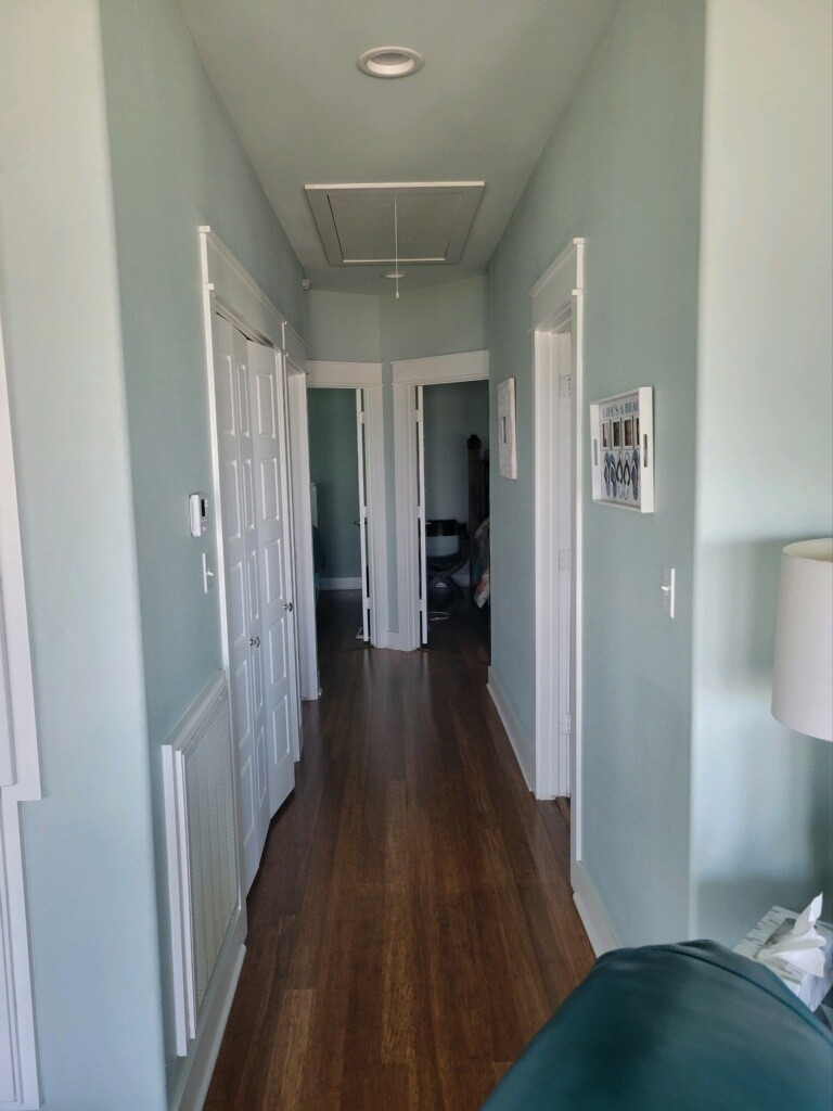 1279 Faggard Road Port Bolivar, TX 77650 - Photo 7 of 14 a view of a hallway with wooden floor and closet