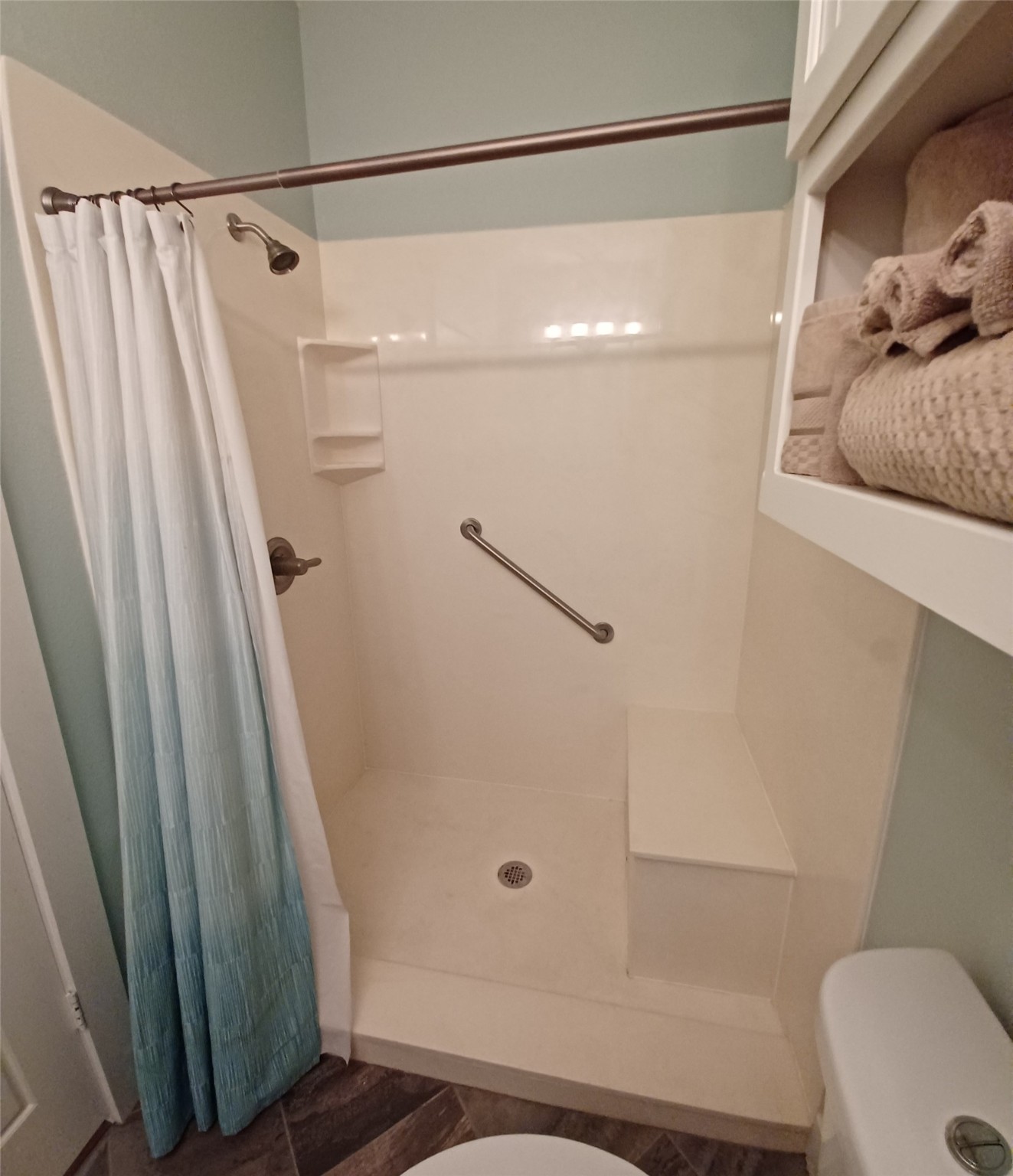 1279 Faggard Road Port Bolivar, TX 77650 - Photo 10 of 14 a bathroom with a shower and a toilet
