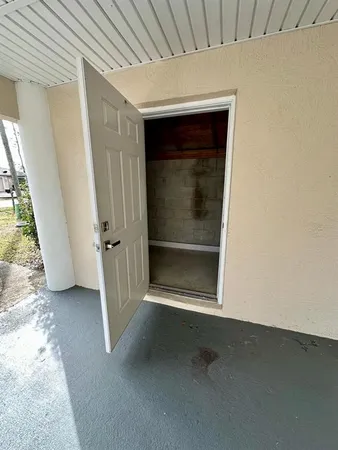 an empty room with window