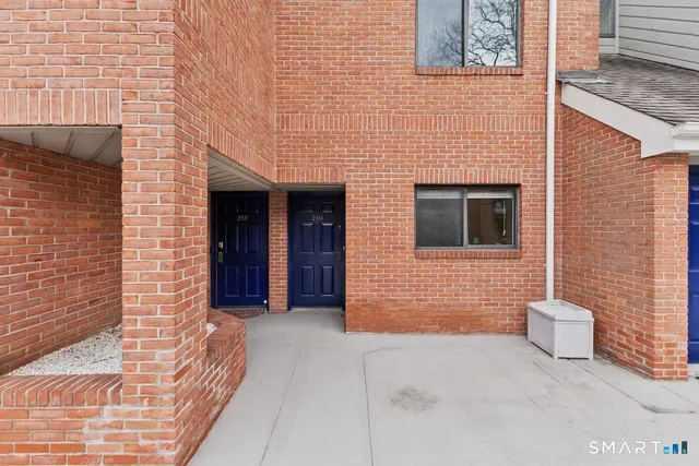 a brick house with a sink