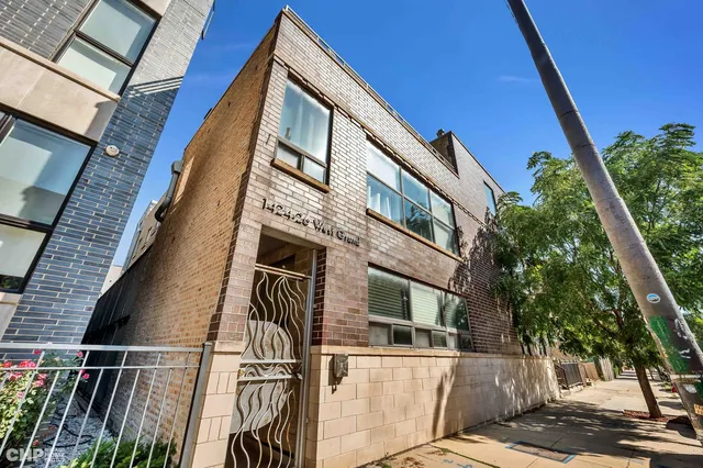 a front view of a building