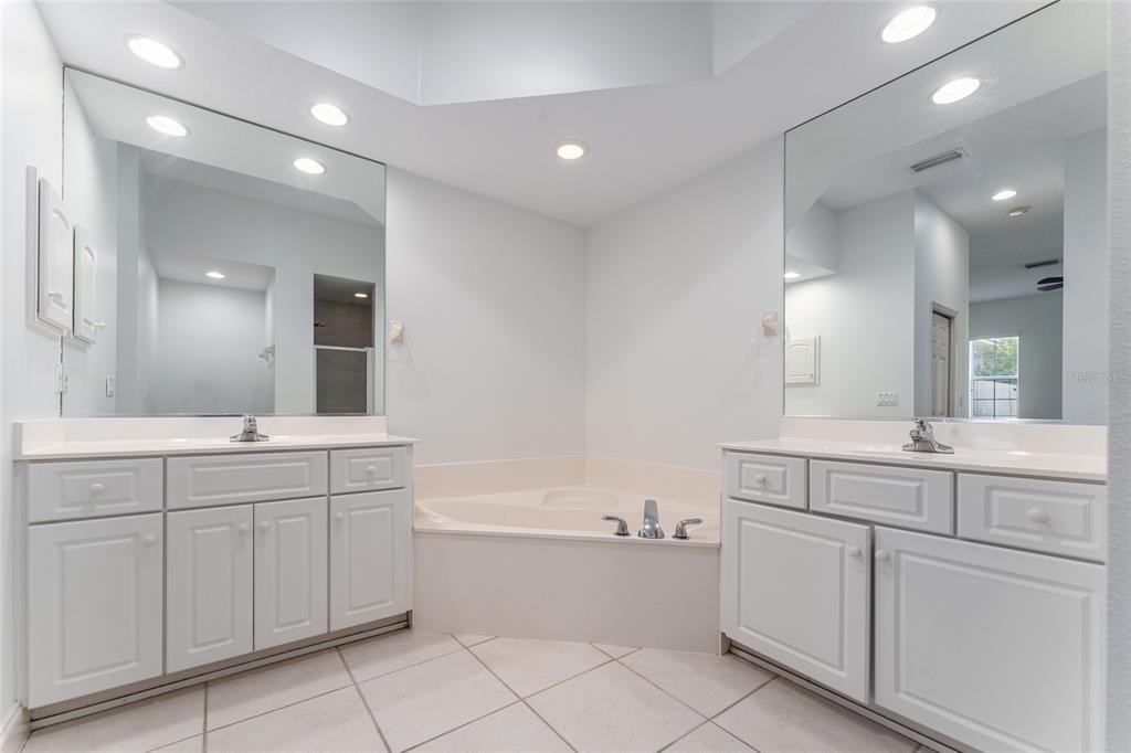 3003 Southwest 41st Place Ocala, FL 34474 - Photo 27 of 51 a bathroom with a sink mirror and a bathtub