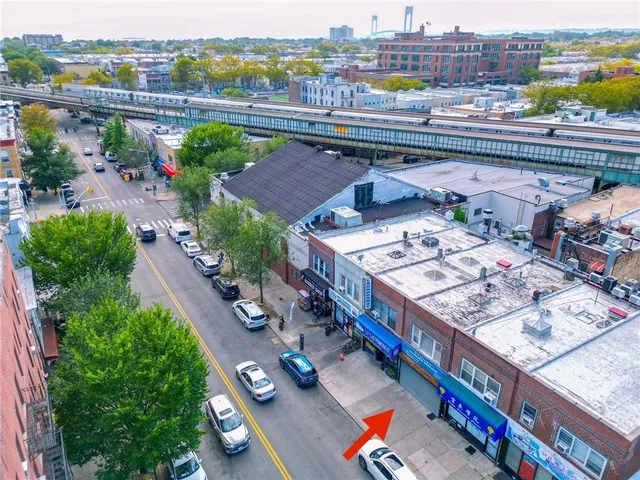 an aerial view of a city