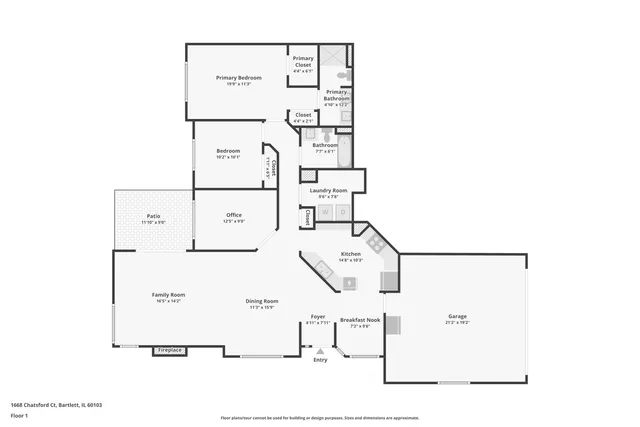 $329,900 | 1668 Chatsford Court, Unit 1, Bartlett, IL 60103