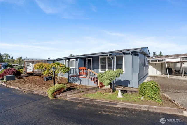 a view of a house with a patio