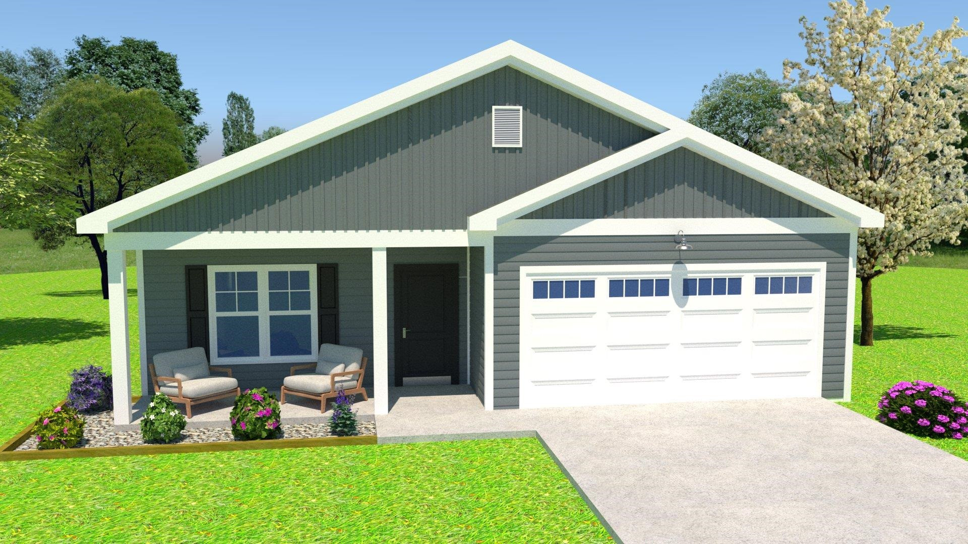 93 Regis Lane Coats, NC 27521 - Photo 28 of 31 a front view of a house with a yard and porch