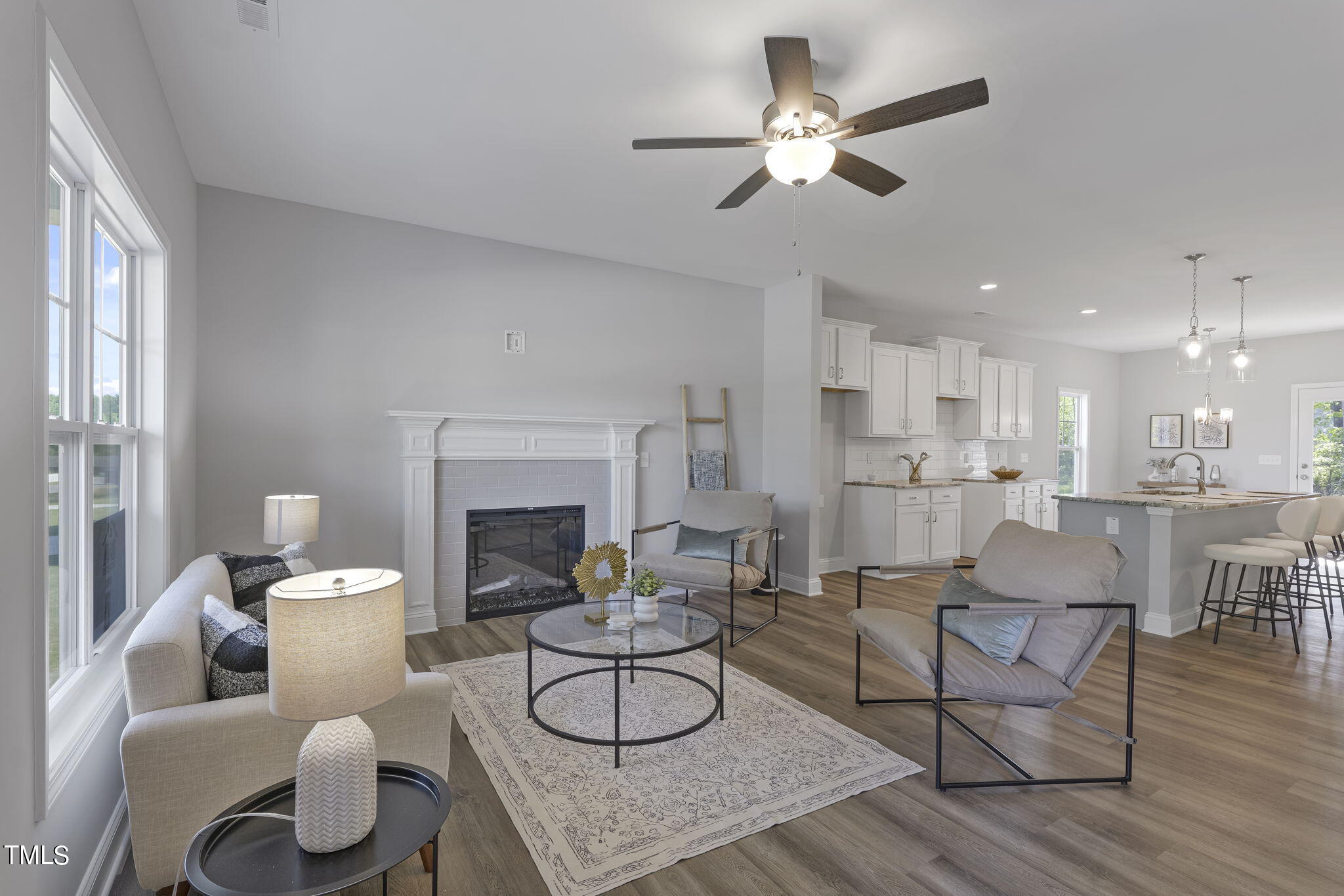 93 Regis Lane Coats, NC 27521 - Photo 6 of 31 a living room with furniture and a fireplace