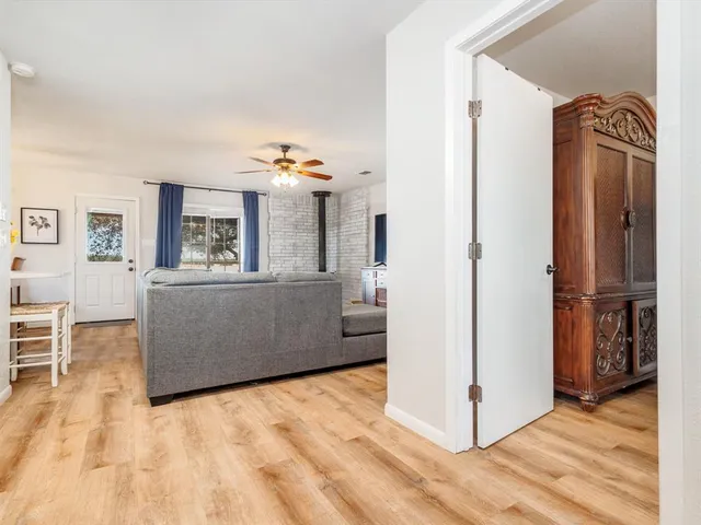 a view of livingroom with furniture and wooden floor