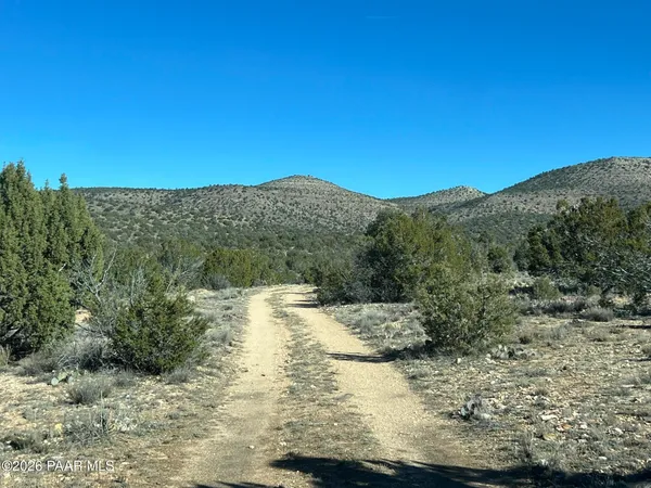 a view of a mountain with a mountain in the background