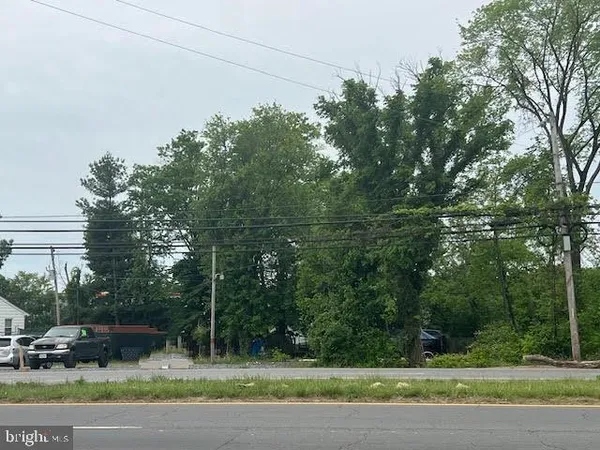 a backyard of a house with lots of trees